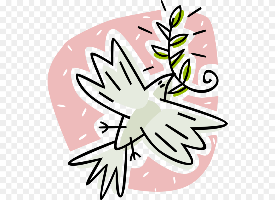 Vector Illustration Of Dove Of Peace Bird Secular Symbol, Stencil, Person, Flower, Plant Free Png