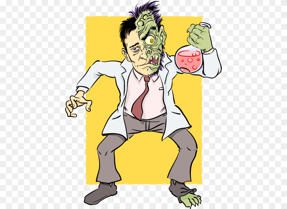Vector Illustration Of Dr Dr Jekyll And Mr Hyde, Book, Comics, Publication, Baby Free Png Download
