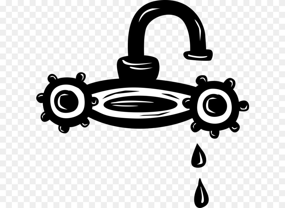 Vector Illustration Of Dripping Water Tap Sink Faucet Circle, Stencil, Outdoors, Person Free Png