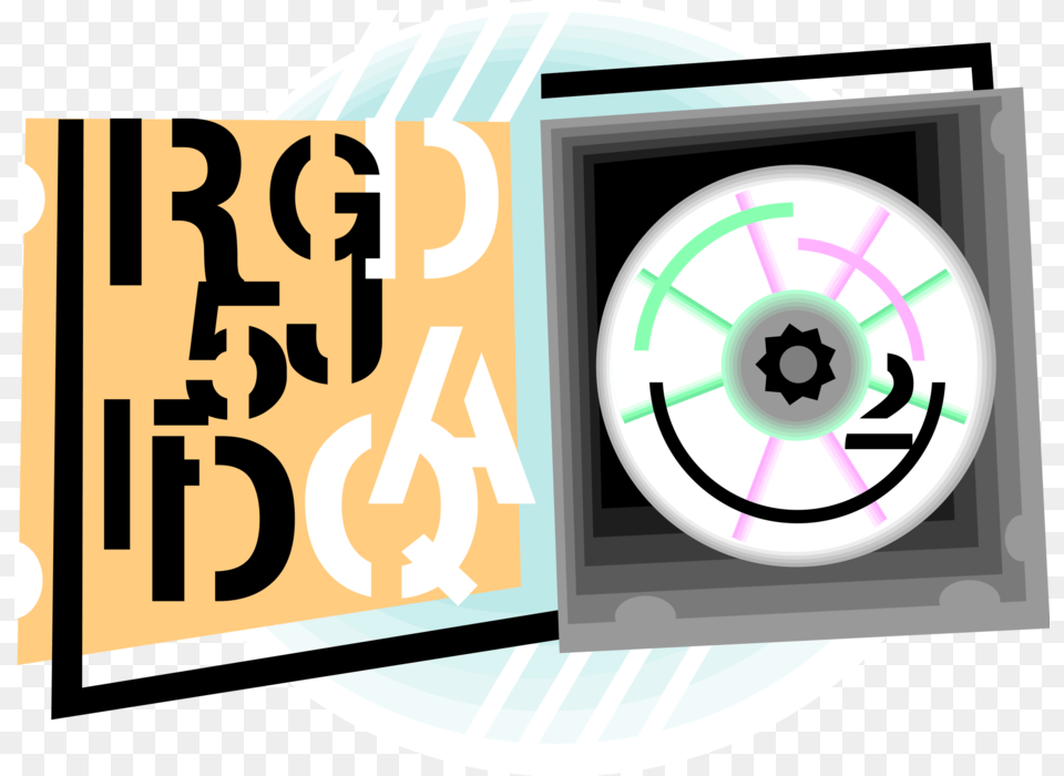 Vector Illustration Of Dvd And Cd Rom Compact Digital Circle, Disk, Text Free Transparent Png