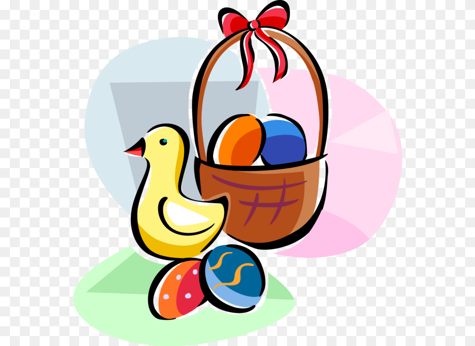 Vector Illustration Of Easter Baby Yellow Chick Bird Pasqua Clipart, Basket, Egg, Food, Nature Free Png