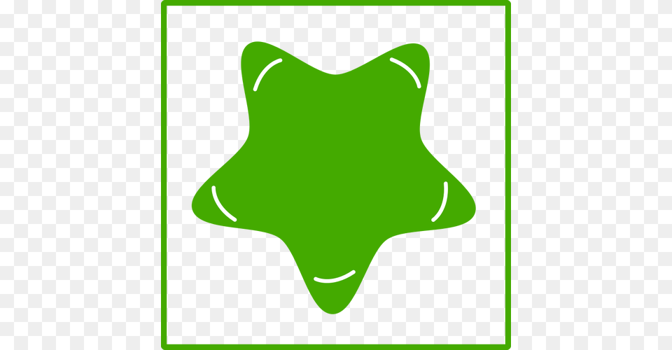 Vector Illustration Of Eco Green Star Icon With Thin Border, Symbol, Star Symbol, Plant, Leaf Png Image