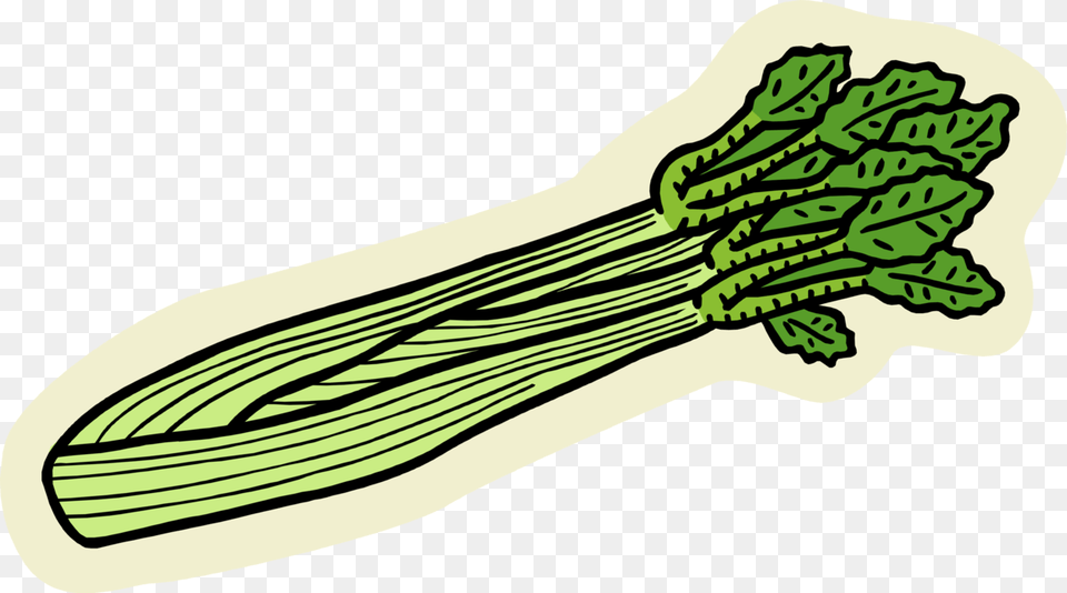 Vector Illustration Of Edible Vegetable Celery Stalk Celery Clipart, Food, Produce, Leafy Green Vegetable, Plant Free Transparent Png