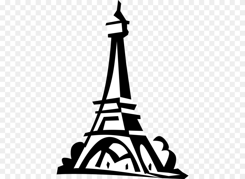 Vector Illustration Of Eiffel Tower On Champ De Mars, Stencil, Lighting, Architecture, Building Png