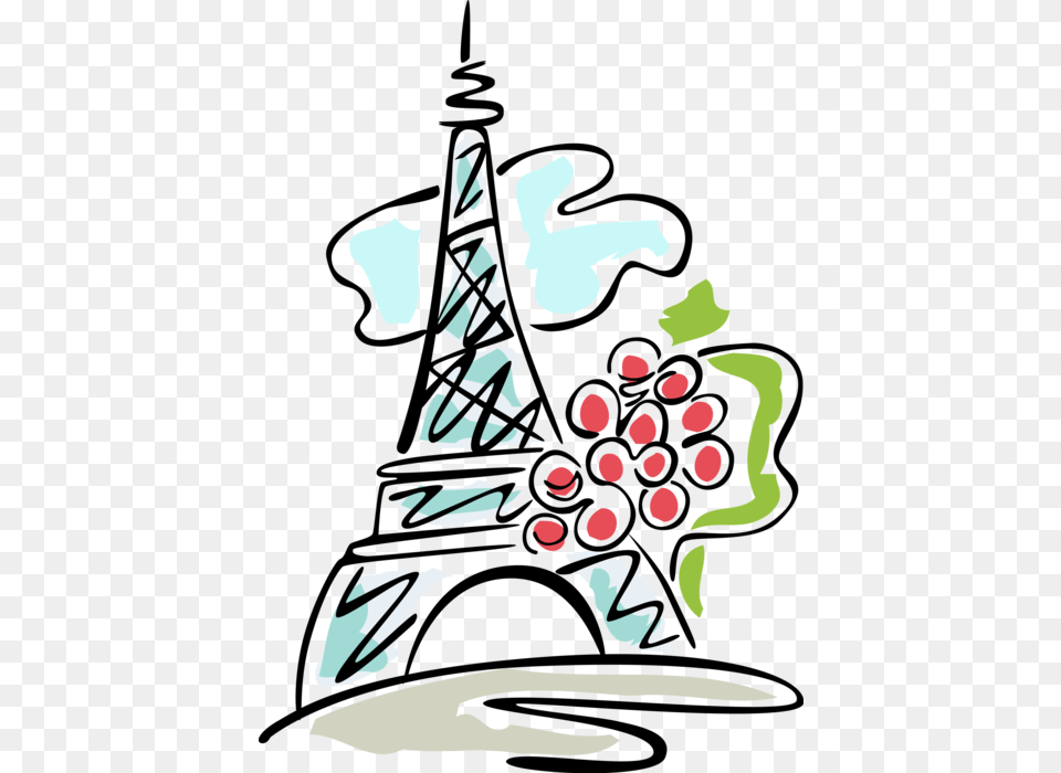 Vector Illustration Of Eiffel Tower Paris France Eiffel Tower, Art, Graphics, Painting, Baby Png Image