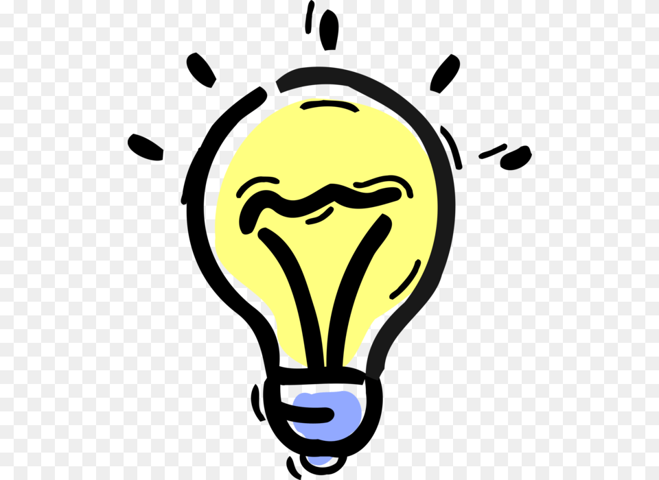 Vector Illustration Of Electric Light Bulb Symbol Of, Lightbulb, Baby, Person, Face Free Png Download