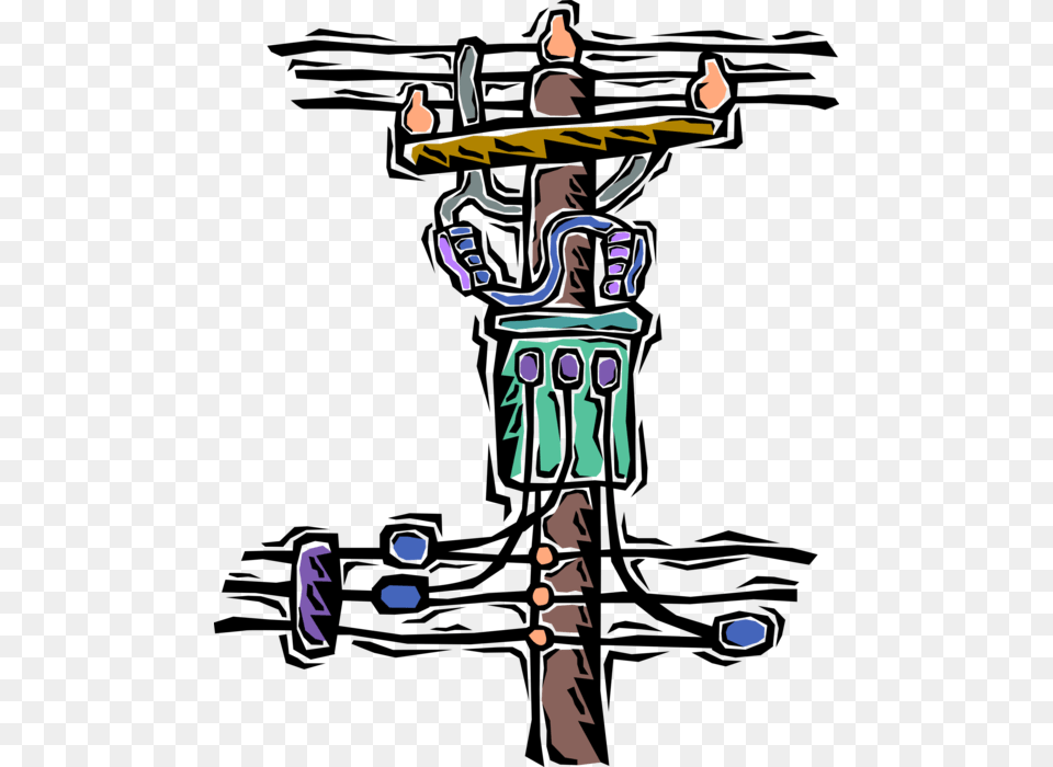 Vector Illustration Of Electricity Transformer On Telephone, Baby, Person, Art Free Png Download