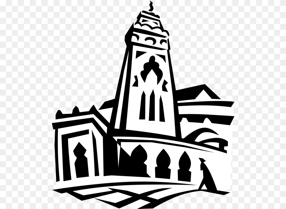 Vector Illustration Of European Medieval Fortified, Stencil, Architecture, Building, Spire Png