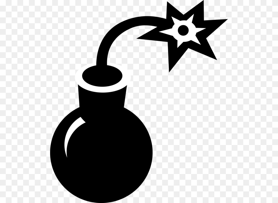 Vector Illustration Of Explosive Bomb With Lit Fuse Illustration, Symbol, Star Symbol Free Png Download
