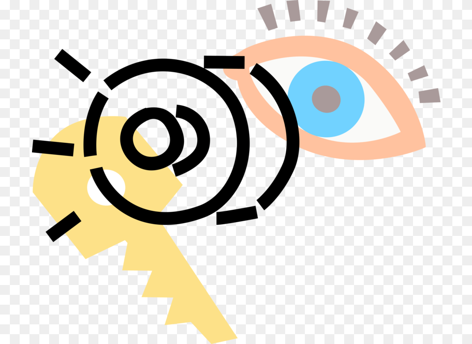 Vector Illustration Of Eyeball Security Key Contact Circle, Person Free Png