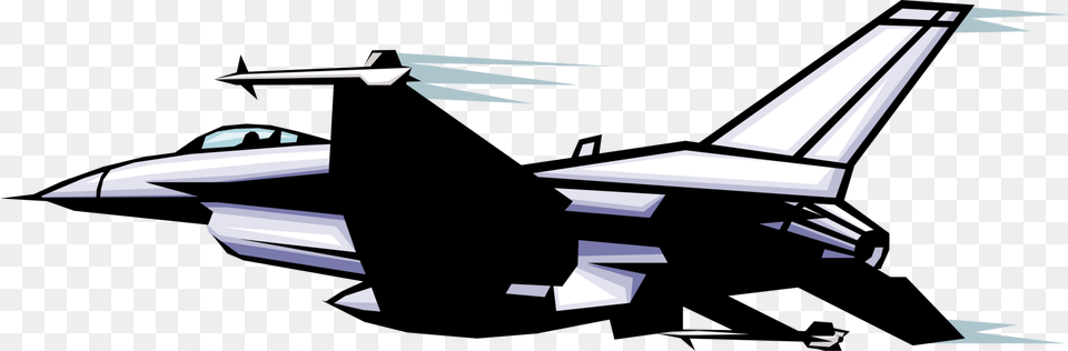 Vector Illustration Of F16 Falcon Us Air Force Single Engine F16 Vector, Aircraft, Spaceship, Transportation, Vehicle Png Image