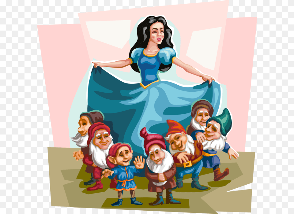 Vector Illustration Of Fable Characters Based On Snow Postacie Z Braci Grimm, Adult, Publication, Person, Female Png Image
