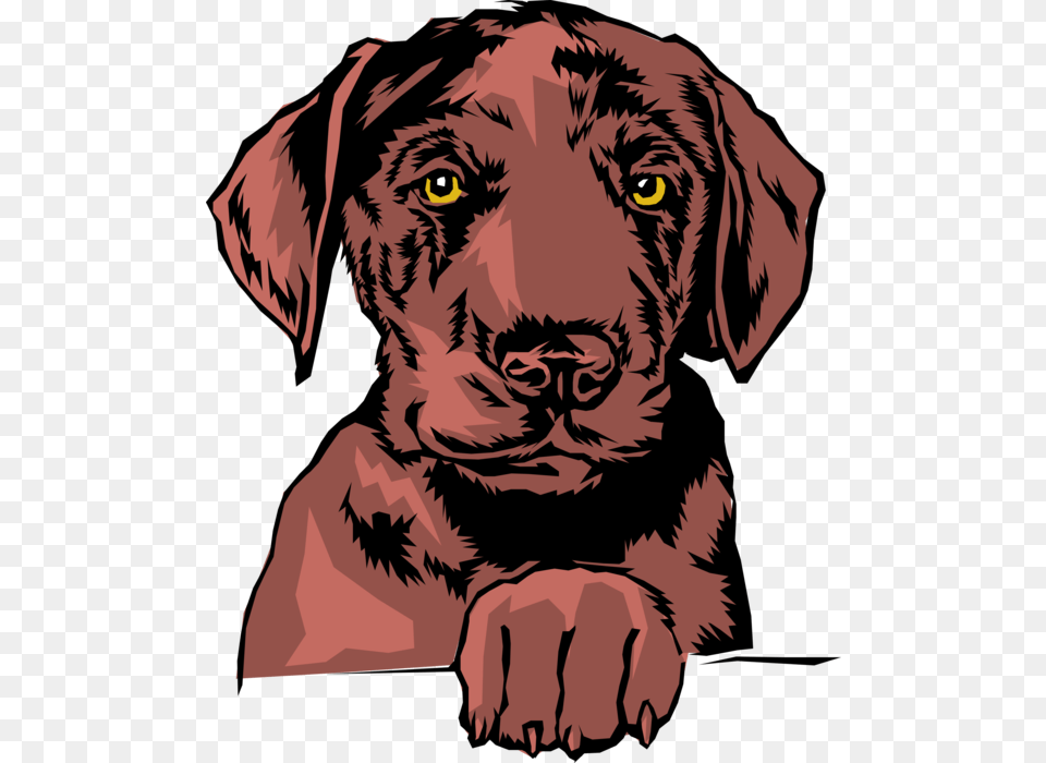 Vector Illustration Of Family Pet Brown Dog With Paw Hunting Dog, Person, Animal, Canine, Mammal Png Image