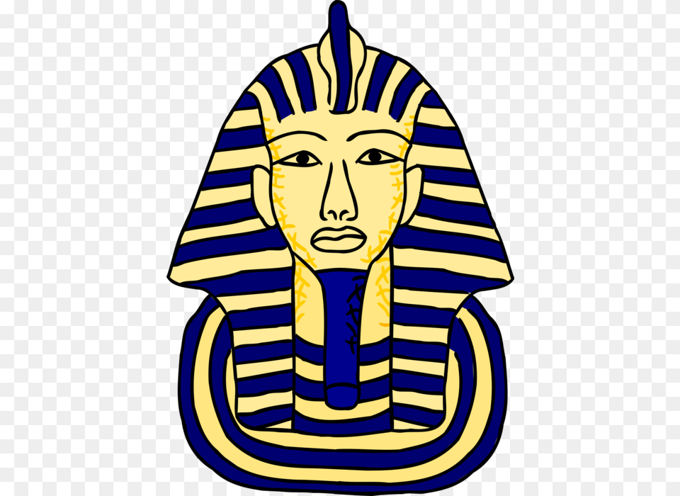 Vector Illustration Of Famous Funeral Mask Of Egyptian Esfinge Egpcia, Adult, Person, Man, Male Png