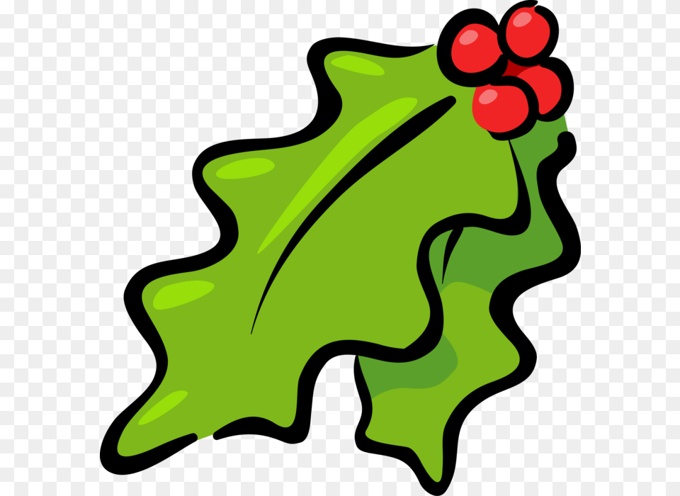 Vector Illustration Of Festive Season Christmas Holly, Leaf, Plant, Green, Food Free Transparent Png
