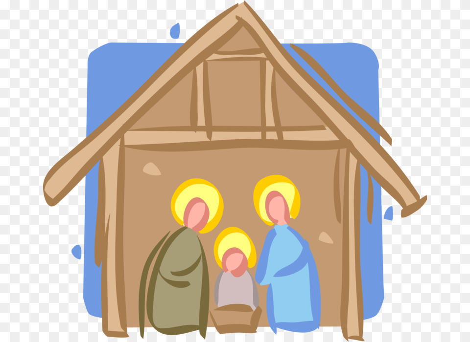 Vector Illustration Of Festive Season Christmas Nativity Illustration, Architecture, Rural, Outdoors, Nature Free Png