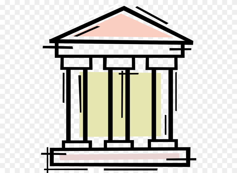Vector Illustration Of Financial Banking Institution Governmental Institutions, Outdoors, Architecture, Building, Shelter Free Transparent Png