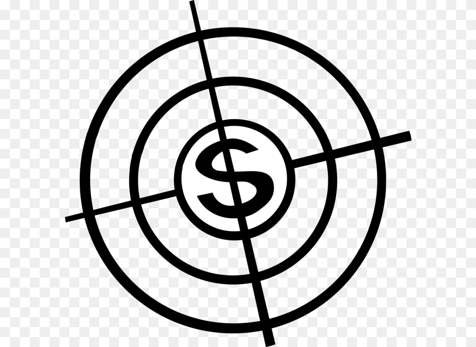 Vector Illustration Of Financial Concept Bullseye Or Atomo De Una Rosa, Logo, Symbol Free Png