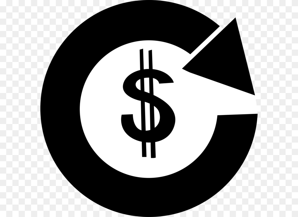 Vector Illustration Of Financial Concept Circular Arrow, Stencil, Symbol, Text, Astronomy Free Transparent Png