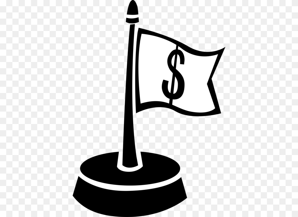 Vector Illustration Of Financial Concept Waving Flag, People, Person, Stencil, Silhouette Free Transparent Png