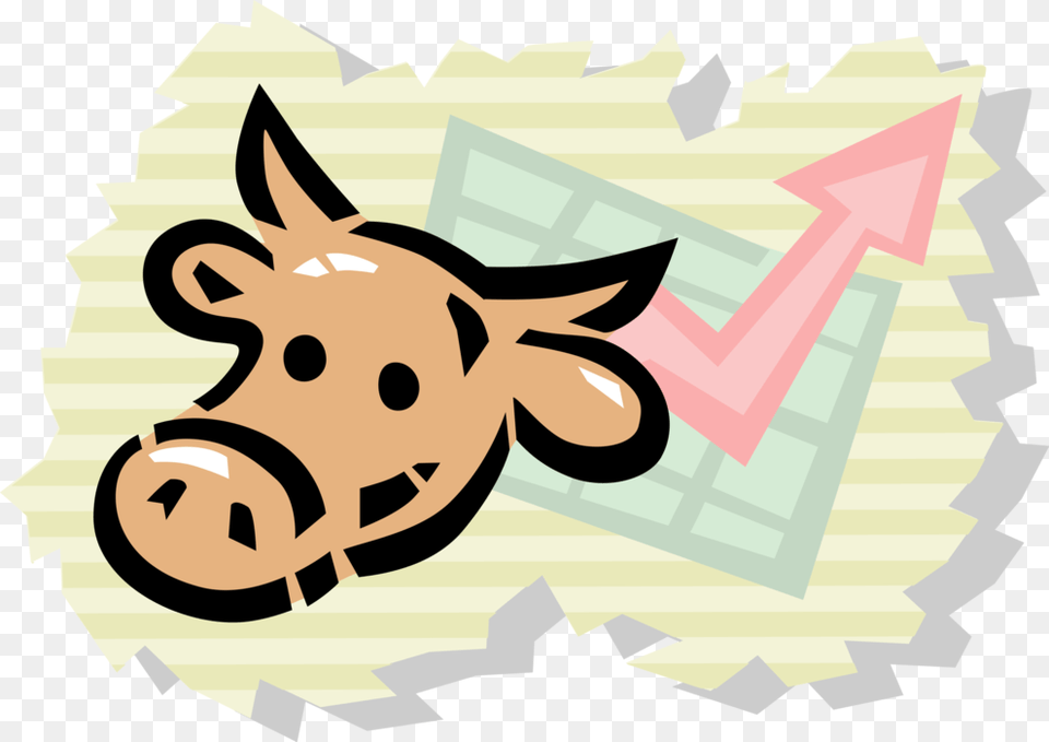 Vector Illustration Of Financial Stock Market Bull, Animal, Mammal, Pig Free Png Download