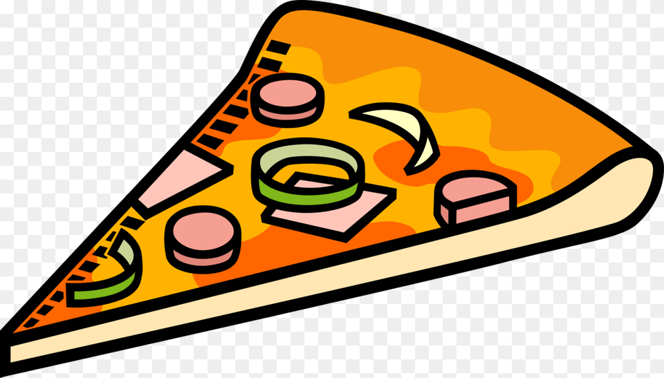 Vector Illustration Of Flatbread Pizza Topped With Bagay Na Hugis Triangle, Food Free Png