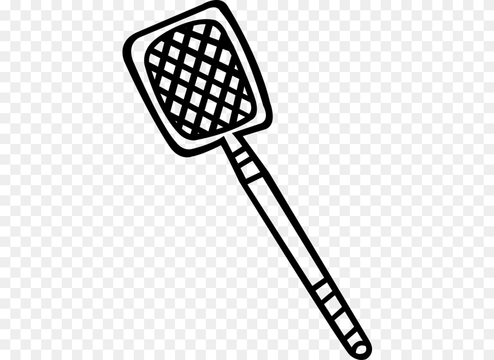 Vector Illustration Of Fly Swatter Kills Insect Bugs Fly Swatter Clipart, Gray Free Png Download