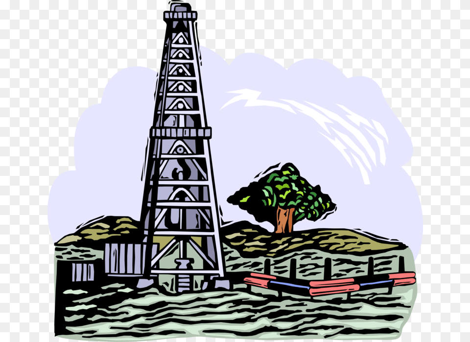 Vector Illustration Of Fossil Fuel Petroleum And Gas Petroleum, Construction, Oilfield, Outdoors, Person Free Transparent Png