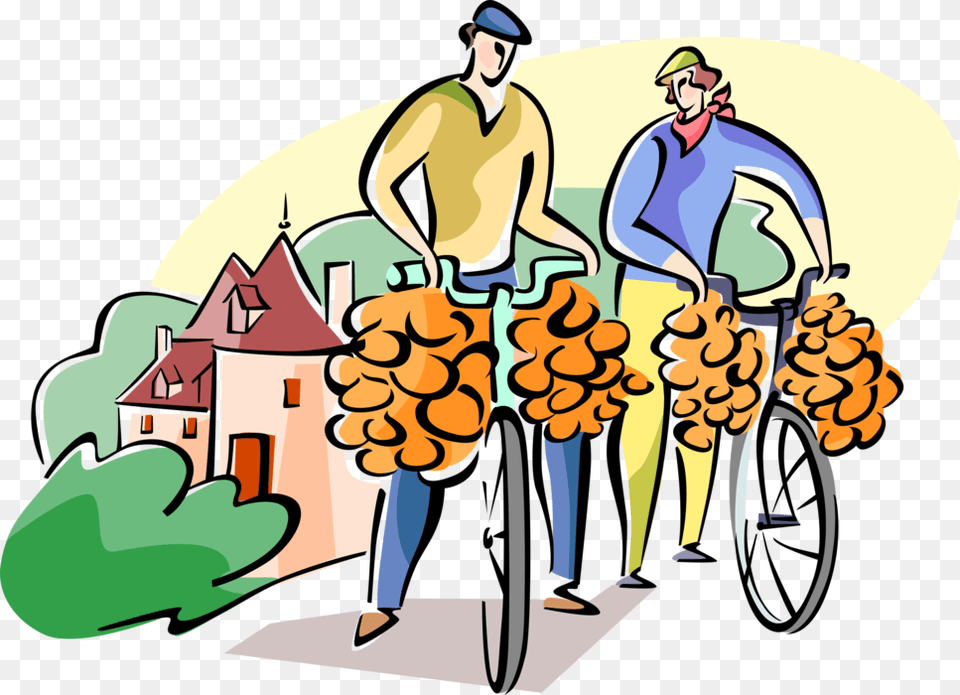 Vector Illustration Of Frenchmen With Onion Harvest Cartoon, Adult, Person, Man, Male Free Transparent Png
