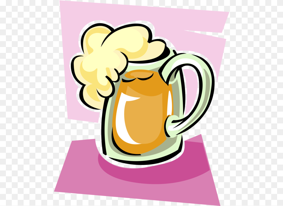 Vector Illustration Of Frothy Mug Clip Art, Cup, Pottery, Glass Free Png Download
