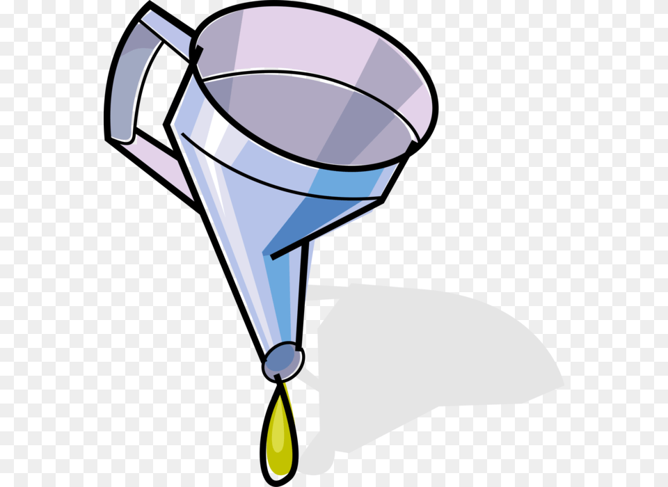 Vector Illustration Of Funnel Channels Liquid With Oil Funnel Cartoon, Alcohol, Beverage, Cocktail Free Transparent Png