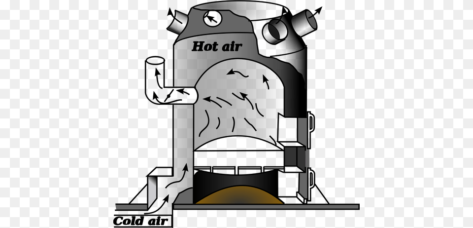 Vector Illustration Of Furnace Heater Diagram Png