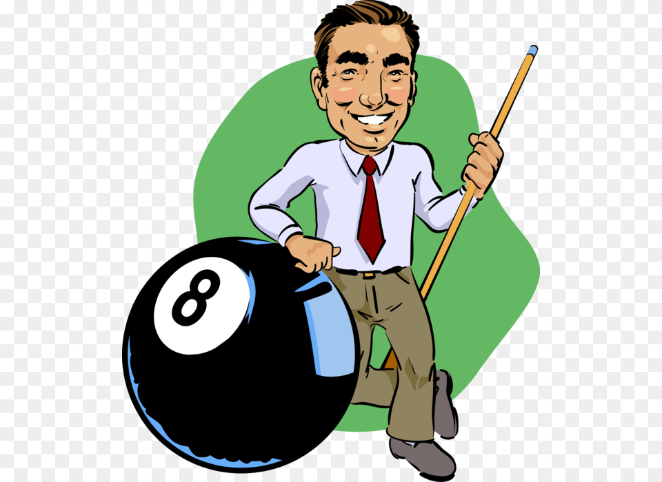 Vector Illustration Of Game Of Pocket Billiards Pool, Adult, Male, Man, Person Free Png Download