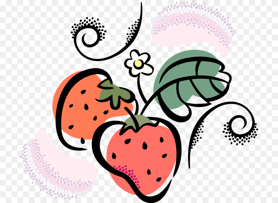 Vector Illustration Of Garden Strawberry Edible Fruit, Berry, Food, Plant, Produce Png Image