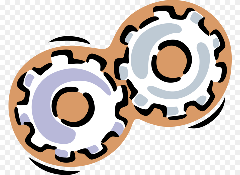 Vector Illustration Of Gear Cogwheel Rotating Machine Extreme Stamp Club Penguin, Wheel, Animal, Coil, Kangaroo Free Png