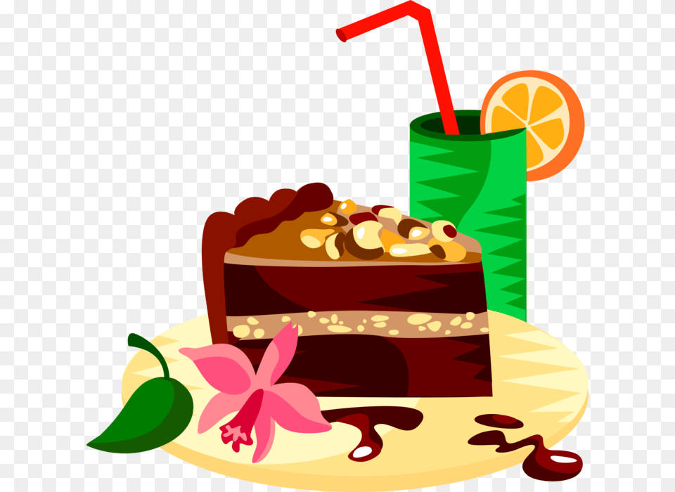 Vector Illustration Of German Cuisine Chocolate Cake Chocolate Cake Clip Art, Birthday Cake, Cream, Dessert, Food Free Transparent Png