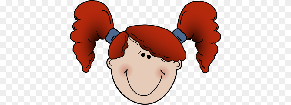 Vector Illustration Of Girl With Pigtails Smiling, Clothing, Glove, Baby, Person Png