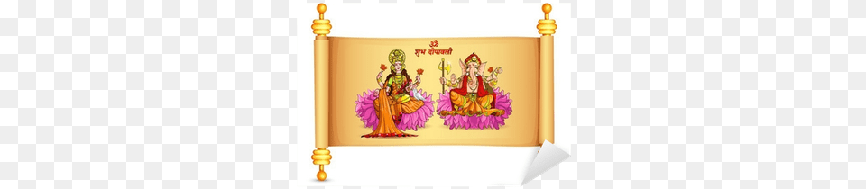 Vector Illustration Of Goddess Lakshmi And Lord Ganesha Lakshmi And Ganesh Banner, Text, Toy, Adult, Bride Png