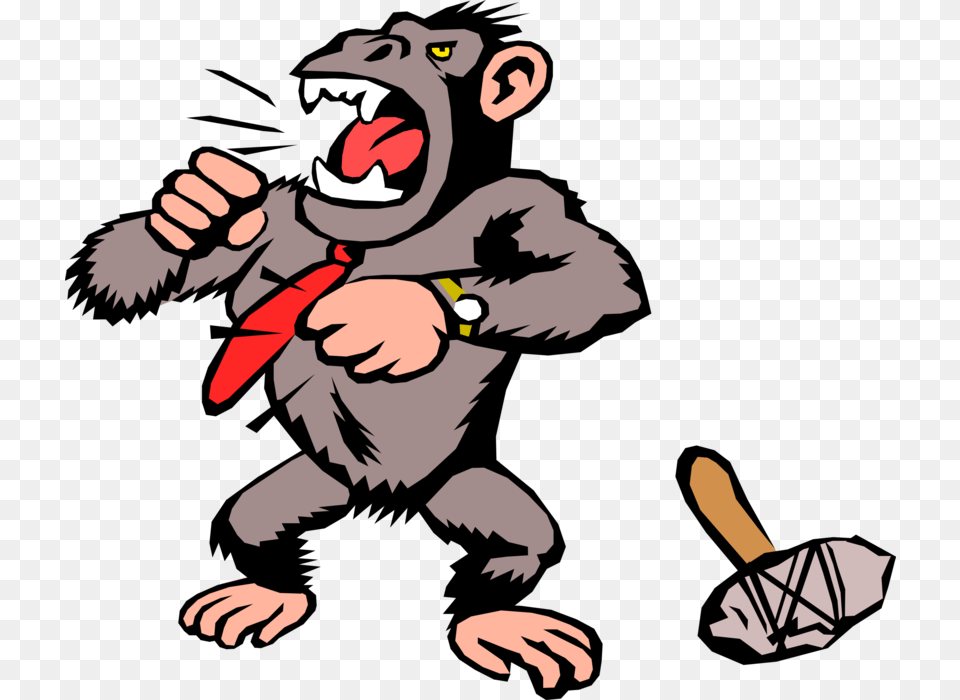 Vector Illustration Of Gorilla Primate Ape Monkey Beats, Baby, Person, Face, Head Png