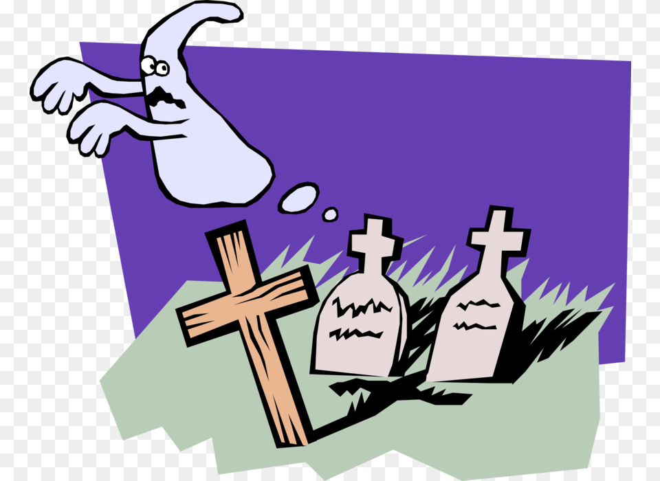 Vector Illustration Of Graveyard With Cross And Tombstones Tumbas Infantiles, Symbol, Baby, Person Png Image