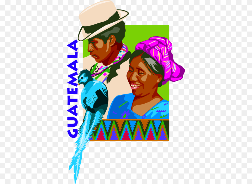 Vector Illustration Of Guatemala Postcard Design With, Adult, Person, Woman, Female Png Image