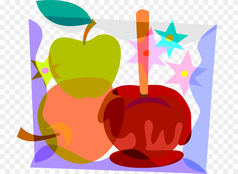 Vector Illustration Of Halloween Candy Apple Covered, Food, Fruit, Plant, Produce Free Png Download
