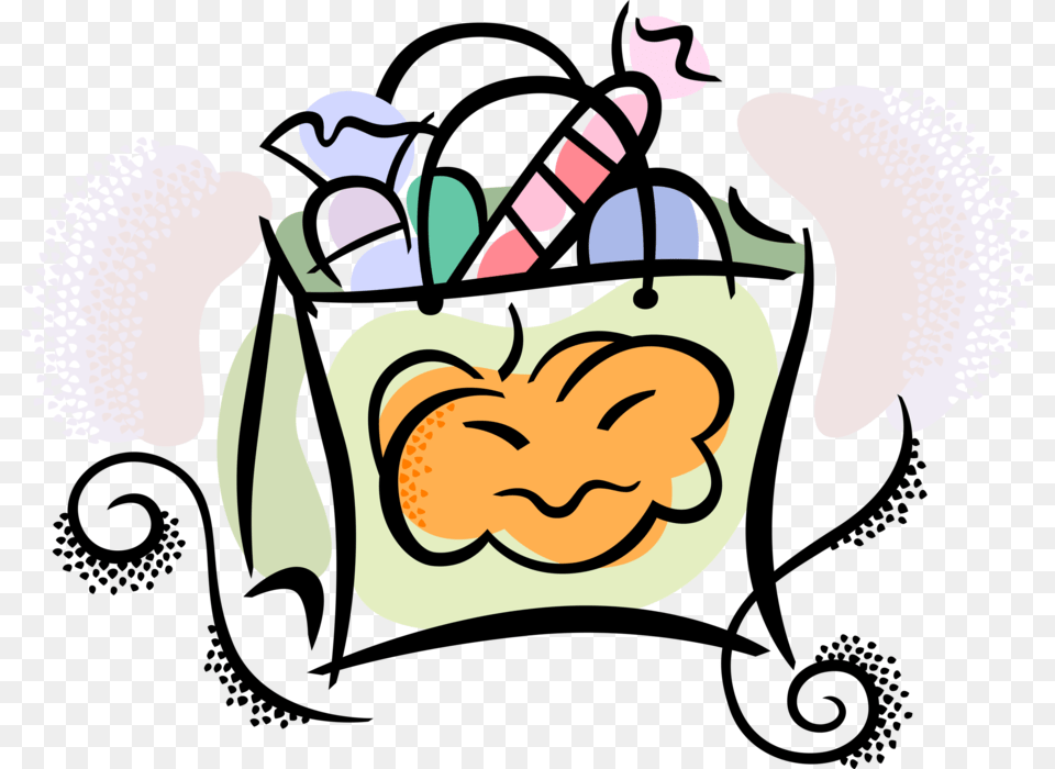 Vector Illustration Of Halloween Candy In Trick Or File Format, Bag, Baby, Face, Head Free Png Download