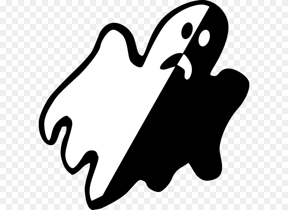 Vector Illustration Of Halloween Goblin Ghost Phantom Clip Art, Stencil, Silhouette, Logo, Animal Png Image