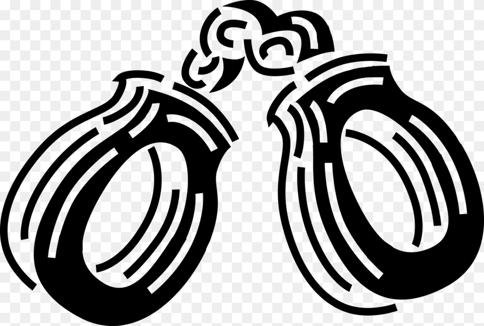 Vector Illustration Of Handcuffs Physical Restraint Illustration, Gray Free Png