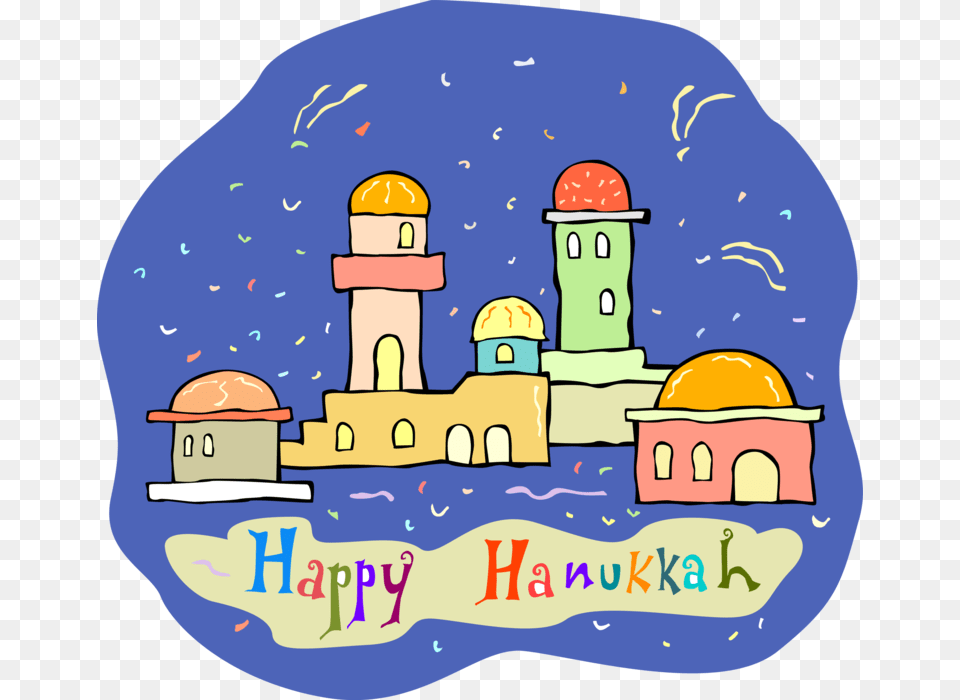 Vector Illustration Of Happy Hanukkah Jewish Festival Illustration, Dessert, Food, Birthday Cake, Cake Png
