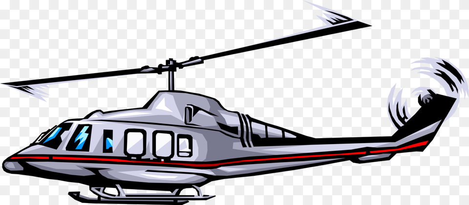 Vector Illustration Of Helicopter Rotorcraft Applies Helicopter Rotor, Aircraft, Transportation, Vehicle, Car Free Png