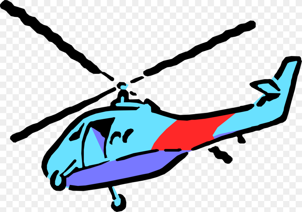 Vector Illustration Of Helicopter Rotorcraft Applies Helicopter Rotor, Aircraft, Transportation, Vehicle, Adult Free Png