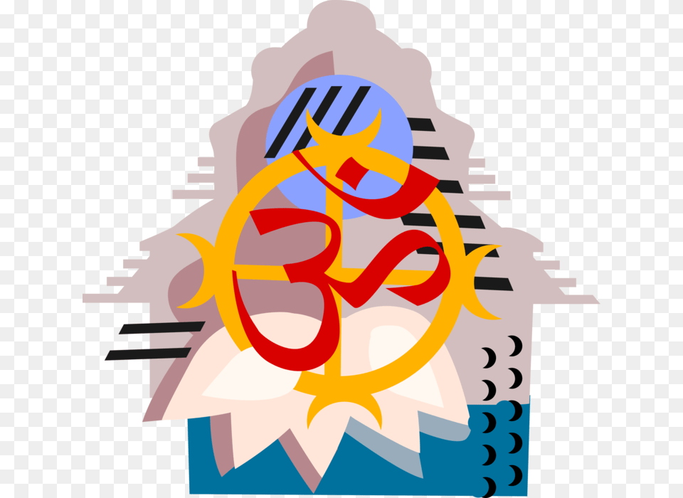 Vector Illustration Of Hinduism Sanskrit Aum Or Om Illustration, Logo, Dynamite, Weapon Free Png