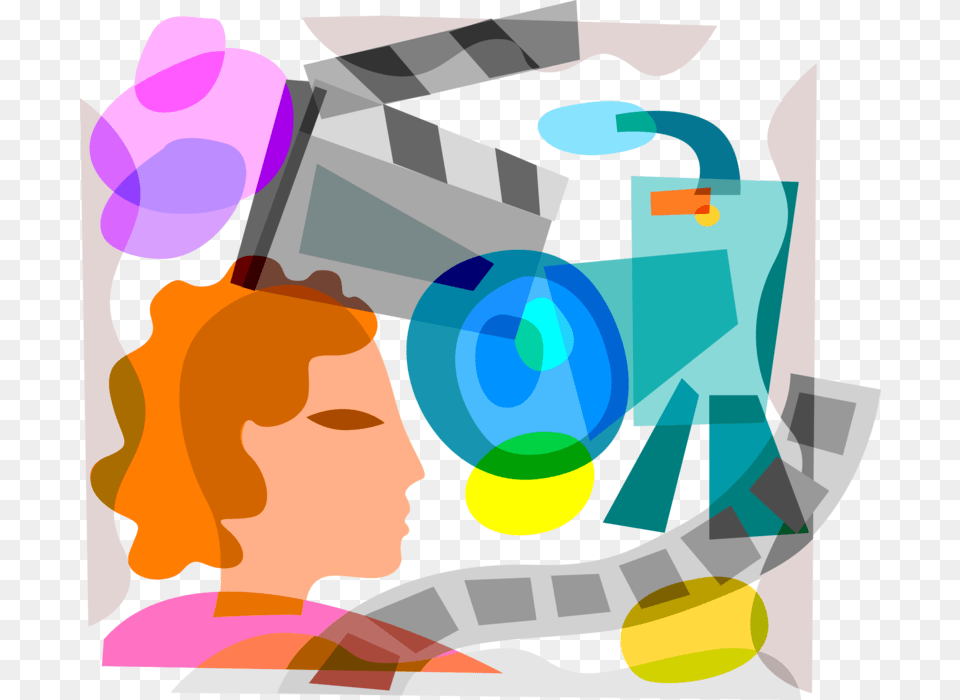 Vector Illustration Of Hollywood Cinematic Motion Picture Graphic Design, Bag, Art, Collage, Face Free Transparent Png